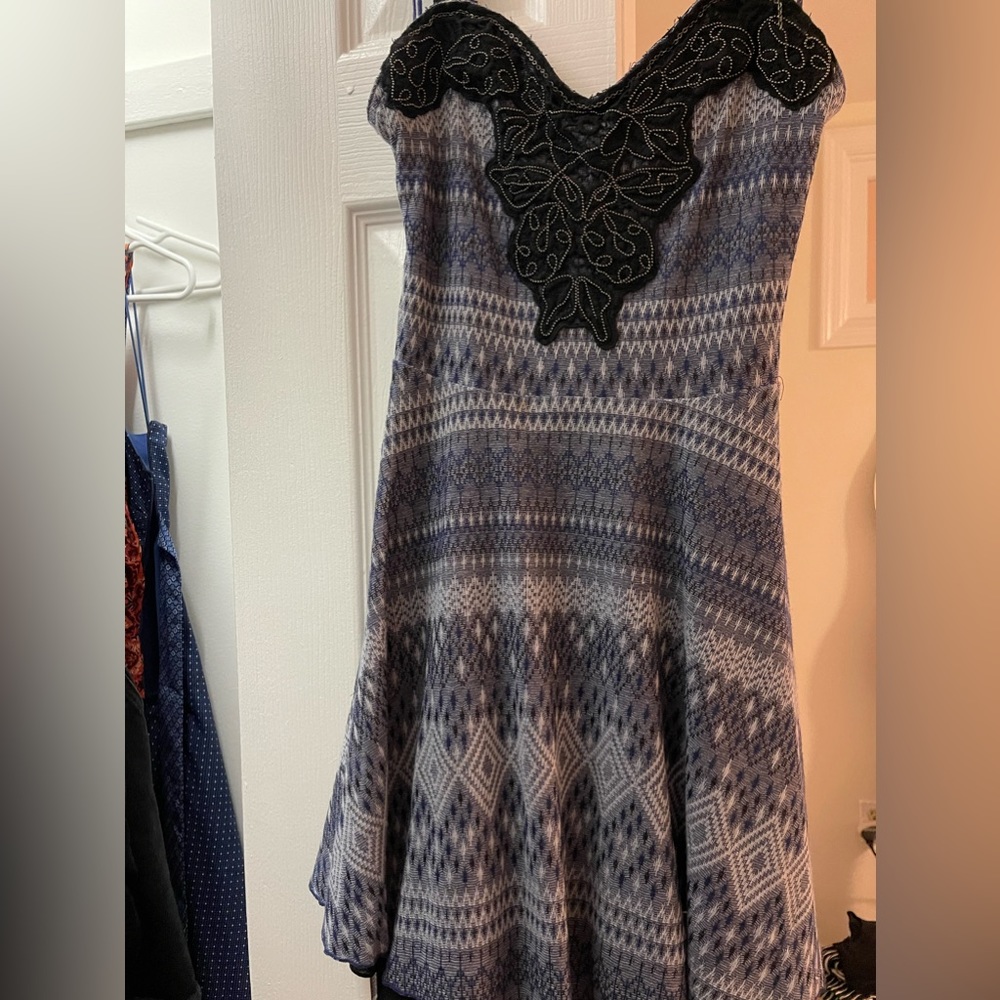 Blue dress from free people. Size S. Removable straps